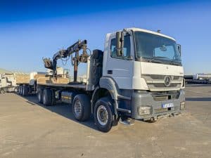 Used 2015 Mercedes-Benz Axor 3535 Brick Crane Truck & Trailer Combo for Sale