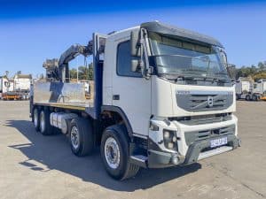 Used 2014 Volvo FMX 400 Brick Crane Twin Steer Truck
