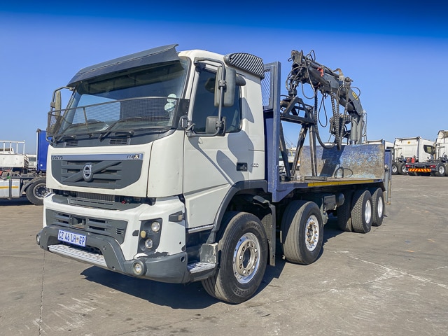 2014 Volvo FMX 400 Brick Crane Twin Steer Truck